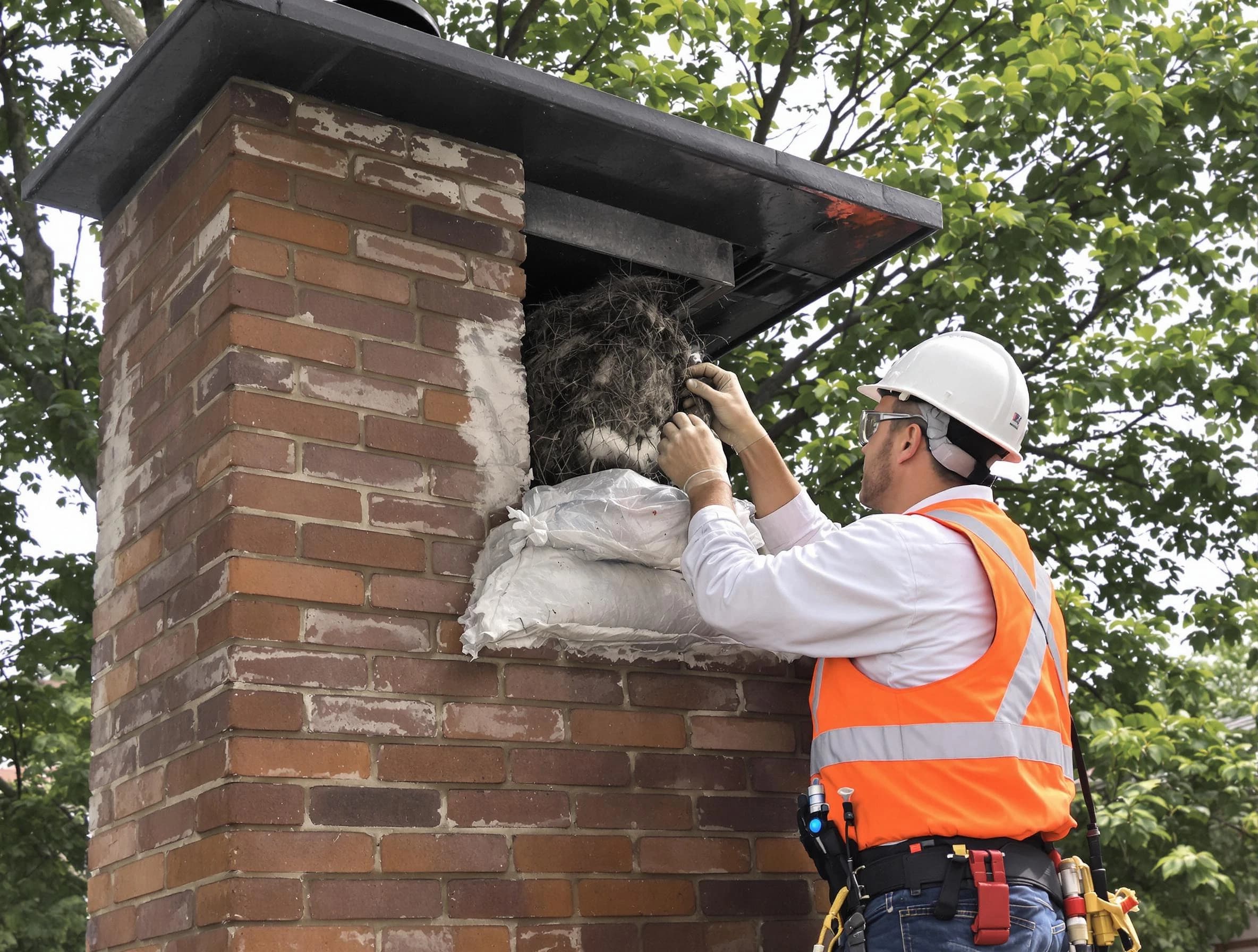 Humane removal of debris and animals by Kennesaw Chimney Sweep in Kennesaw, GA