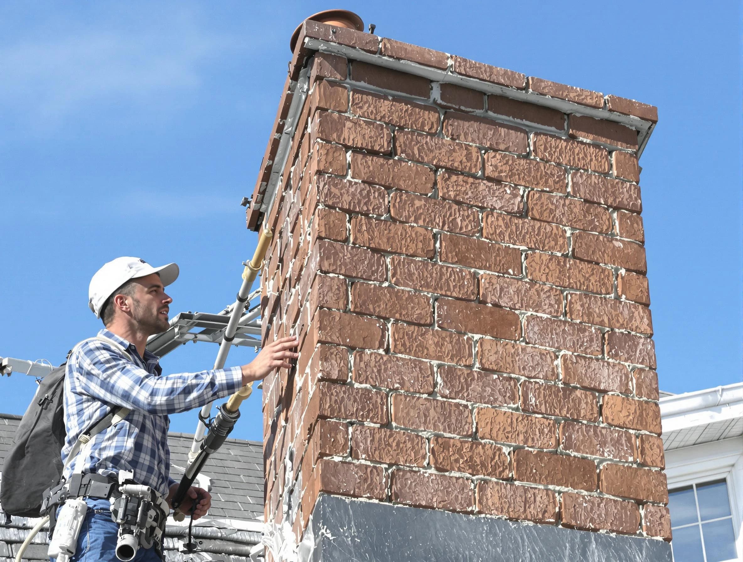 Brickwork for a chimney rebuild by Kennesaw Chimney Sweep in Kennesaw, GA