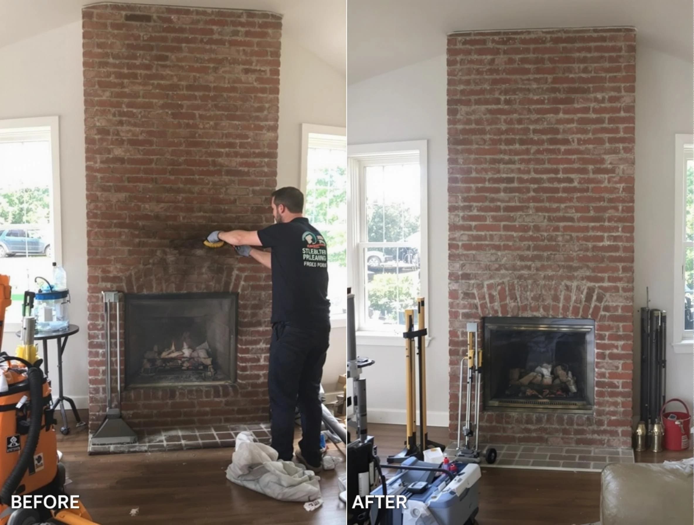 Finished chimney sweeping service by Kennesaw Chimney Sweep in Kennesaw, GA