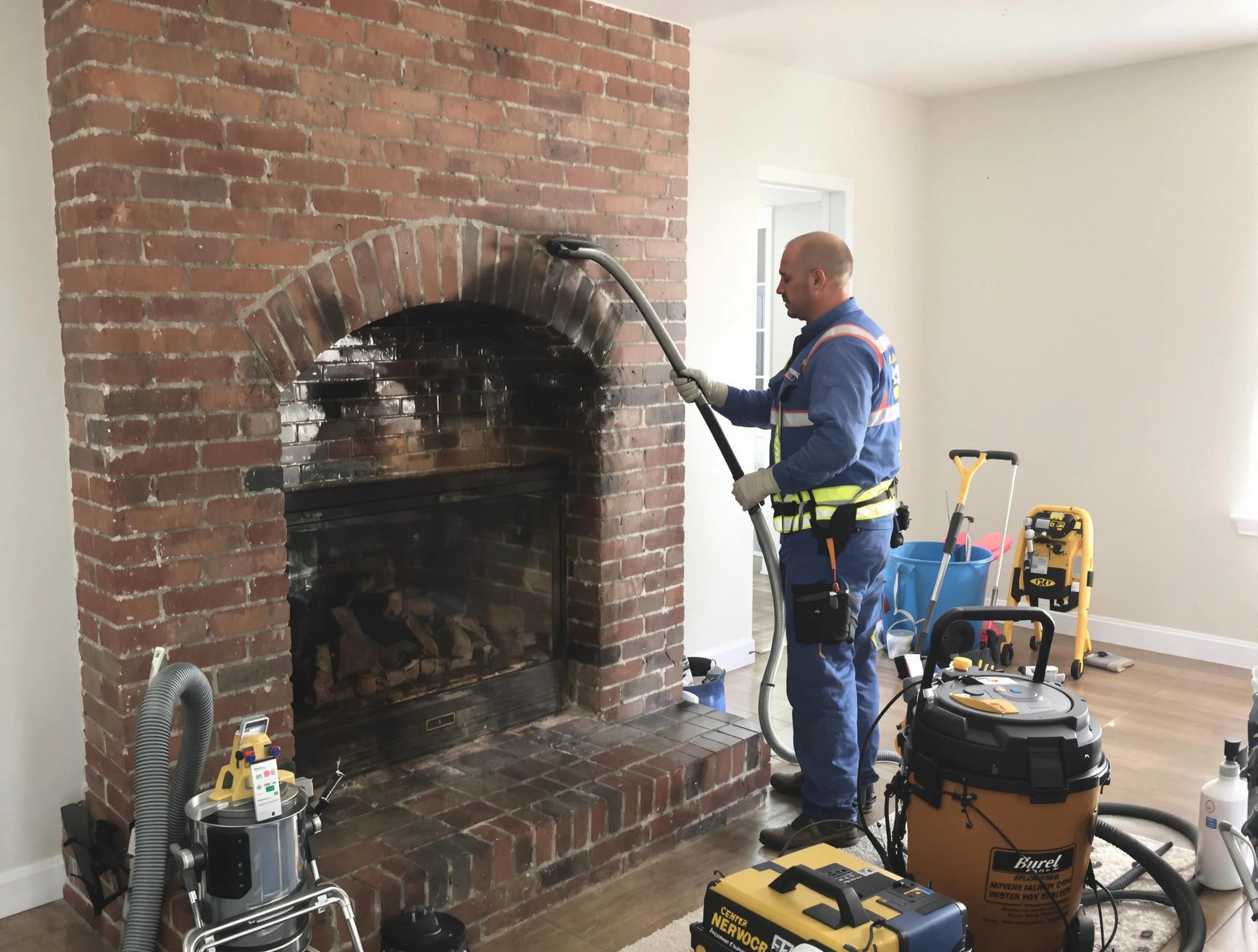 Kennesaw Chimney Sweep expert performing detailed chimney sweep in Kennesaw, GA