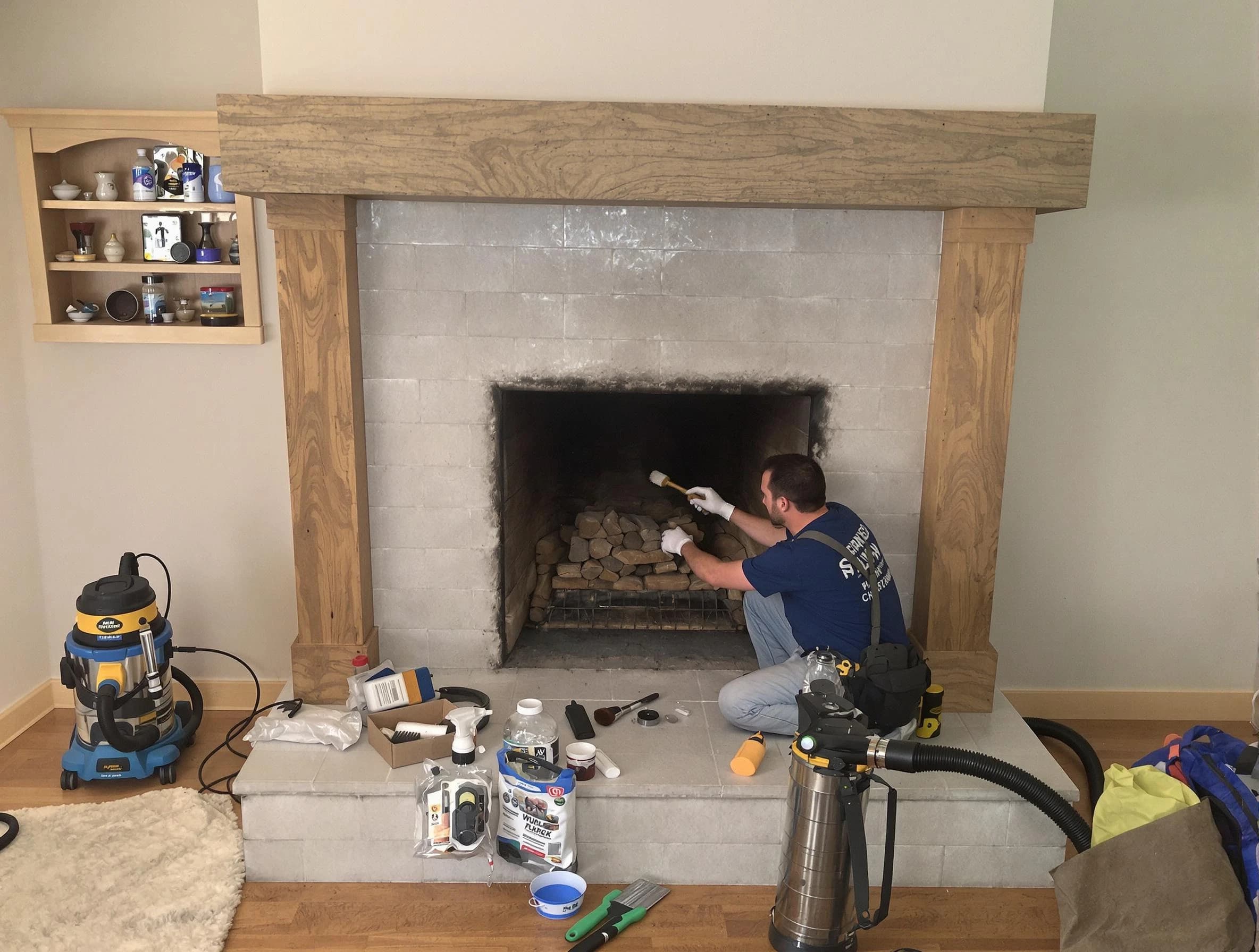 Detailed creosote removal process by Kennesaw Chimney Sweep in Kennesaw, GA