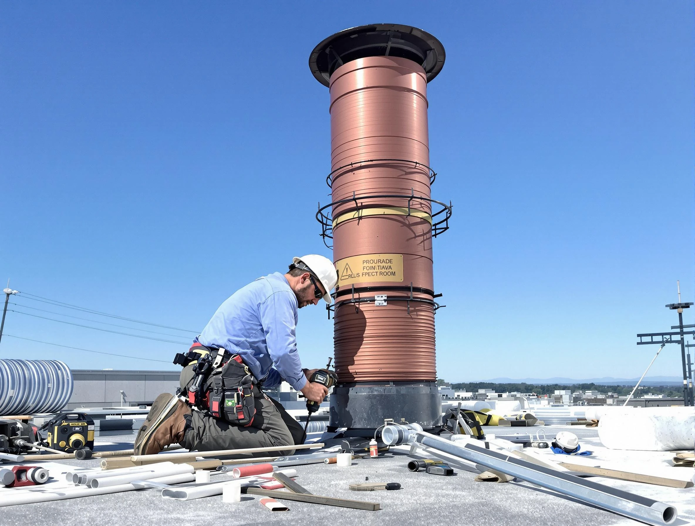 Installed chimney liner by Kennesaw Chimney Sweep in Kennesaw, GA