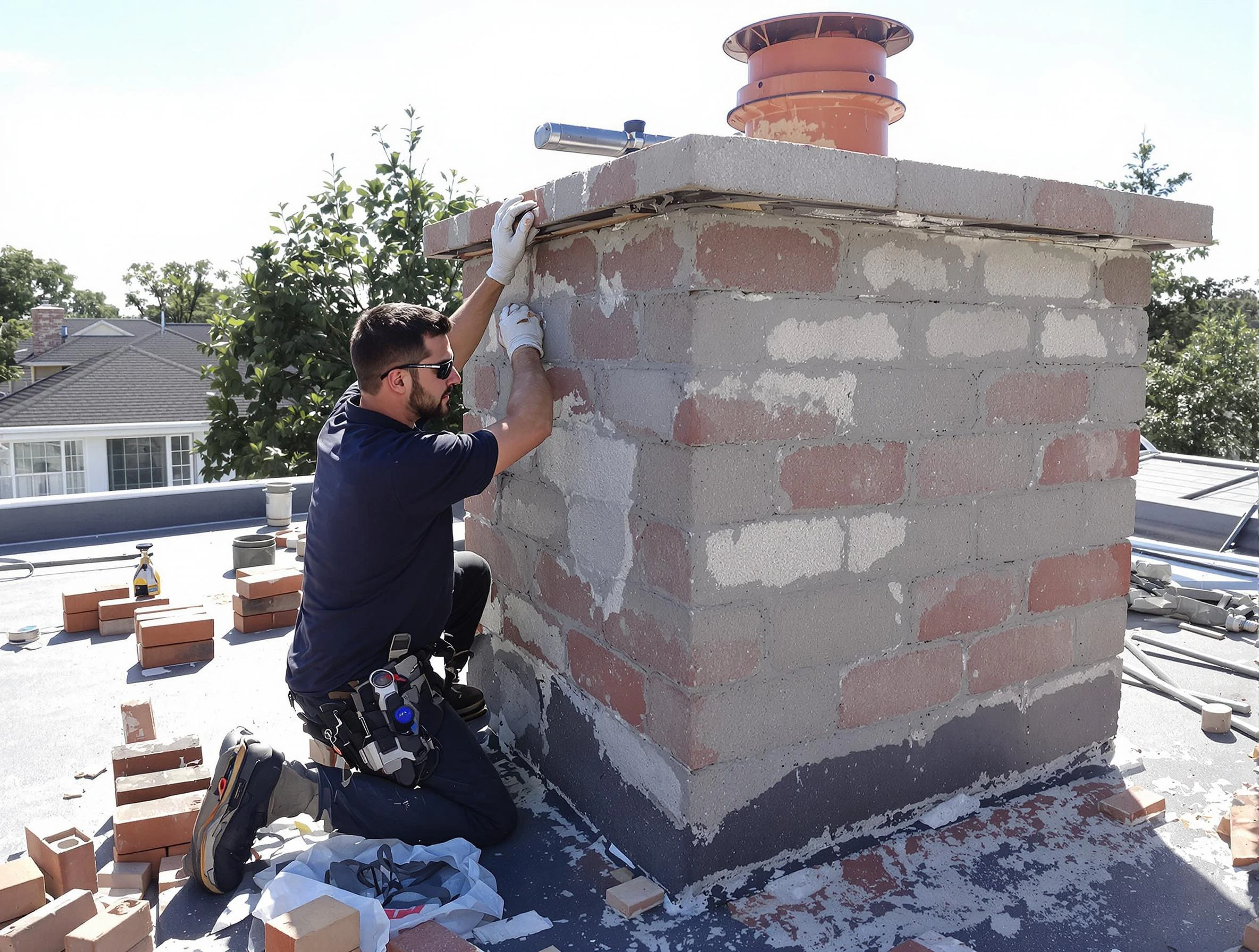 Advanced chimney repair process by Kennesaw Chimney Sweep in Kennesaw, GA