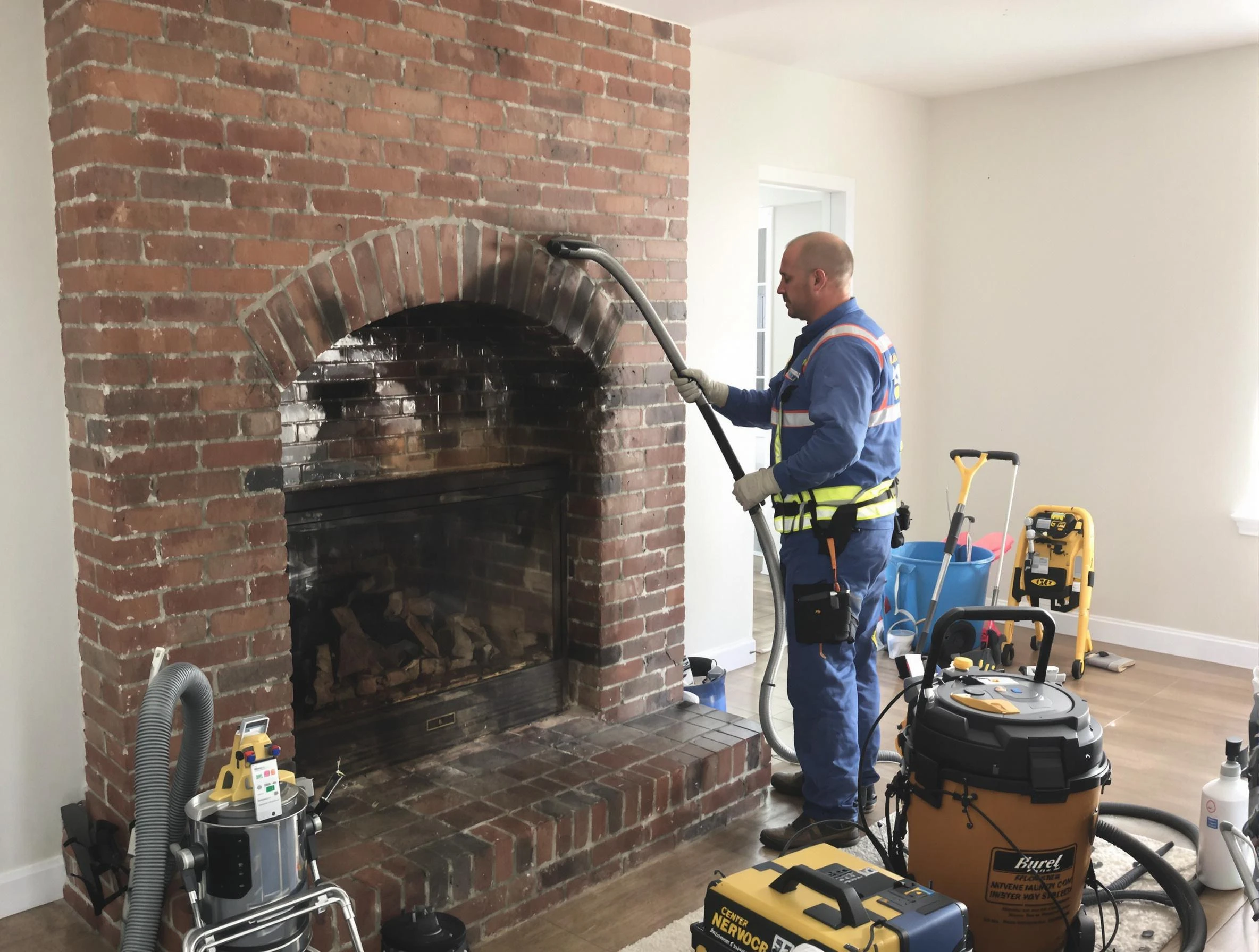Kennesaw Chimney Sweep expert performing detailed chimney sweep in Kennesaw, GA